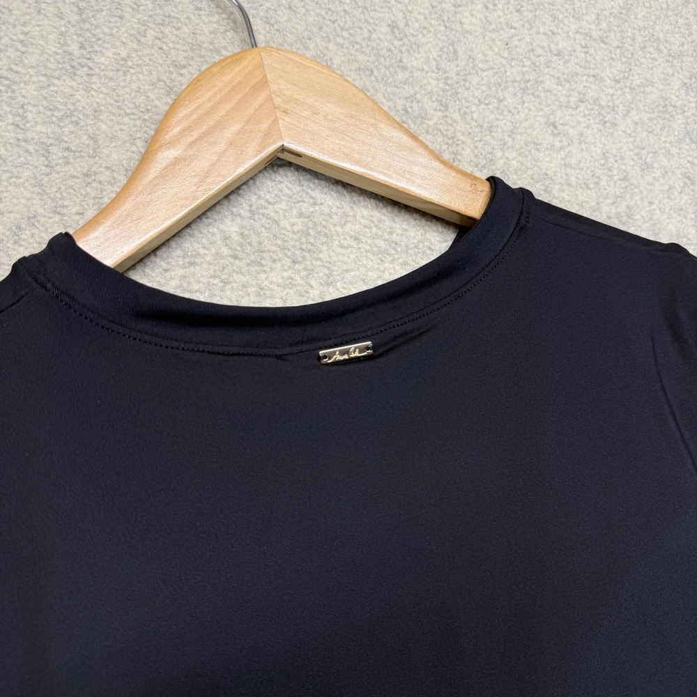 Anne Cole Womens One Piece Swimsuit Black Zip Front Rash Guard Size 12 NWT - Picture 7 of 9